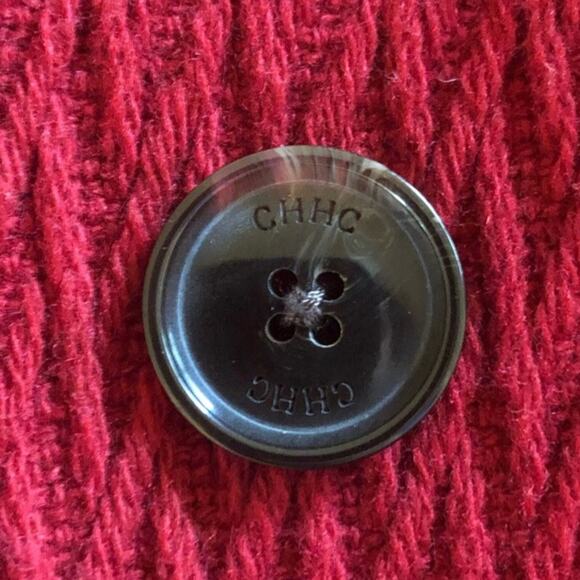 Carolina Herrera double breasted woven textured red wool blend coat sz M - Picture 6 of 9